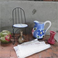 Decorative Pitcher, Vases & Assorted