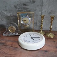 Clocks & Candlestick Holders