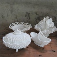 Milk Glass Pieces