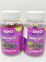 New (2) Zand Elderberry Zinc Immunity Gummies
