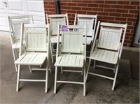 Wooden folding event chairs
