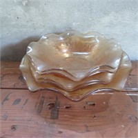 Carnival Glass Fluted Bowls