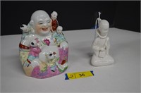 Two Porcelain Buddha Figurines. See Description