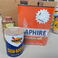 Saphire, Sunoco, & Nelson Oil Cans