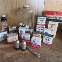 Vintage Spice Jars & Asstd Vintage Cooking