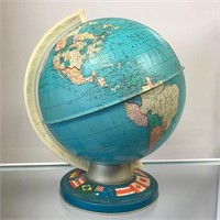 Vintage Ohio Art Tin Litho Globe
