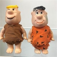 Vintage 60's Flintstones Fred & Barney figures