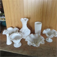 Milkglass Vases & Bowls