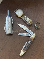 Pocket Knives, Ring & Watch