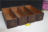 Four Vintage Sewing Machine Cabinet Drawers