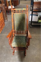 Antique Padded  Rocking Chair