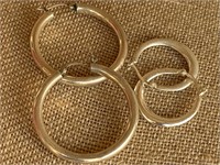 (2) Sets of Sterling Silver Hoop Earrings