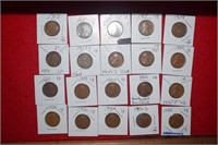 (20) Lincoln Wheat Pennies 1915 - 1955 Mix