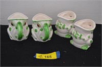 Four Collectible Ceramic Frog Mugs
