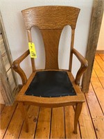 Oak & Leather Chair