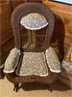 Wicker Rocking Chair w/Pads