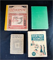 ANTIQUE EDUCATIONAL BOOKS Science Geography