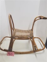 Whicker and bent wood rocker