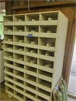 Large Wooden display shelve for nuts and bolts