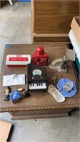 POSTAL SCALE, CANDLE LANTERN, 1ST-AID KIT & SOME