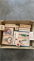 CHRISTMAS WORD & PICTURE RUBBER STAMPS