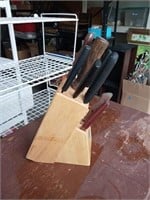 KNIFE BLOCK WITH KNIVES