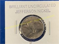 1978 Brilliant uncirculated Jefferson nickel