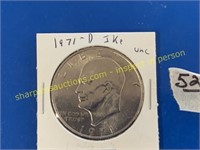 1971-D Ike dollar coin- unc