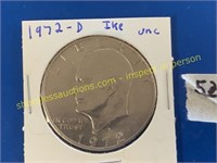 1972-D Ike dollar coin - unc