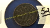 1864 2 cent coin