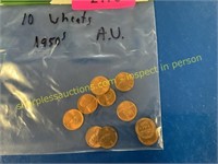 10-1950’s wheat pennies-AV