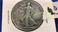 1941D walking liberty silver half dollar