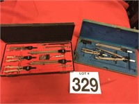 Drafting instruments and a set Graving
