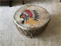 Fabulous painted Indian drum