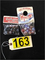 2 Bags Marbles - Pepsi & Dr. Pepper
