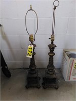 Pair of Table Lamps Metal