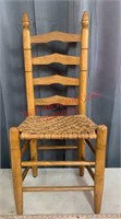 LADDER BACK CHAIR-WOVEN SEAT