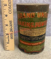 VINTAGE COLLECTOR CAN-GRAND UNION BAKING POWDER