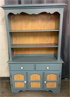 2-PIECE CHINA CABINET-BLUE / GREEN COLOR