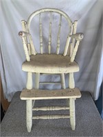 Old wood child’s high chair