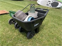 Garden cart, planters, spreader