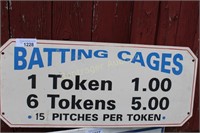 WOOD BATTING CAGES SIGN