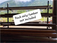 Metal lumber rack- 8'L (contents not included)