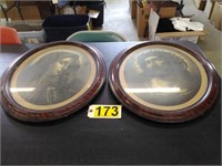 Pair of Oval Framed Religious Prints