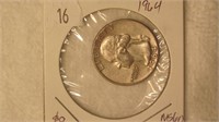 1964 Washington Silver Quarter - MS60