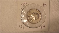 1964 Washington Silver Quarter - AU