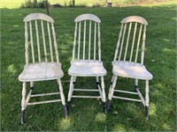3 Painted dinette Chairs