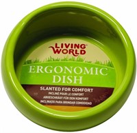 Living World Ergonomic Food Dish, 4.22oz, Green -
