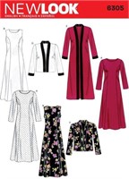 New Look Sewing Pattern 6305 Misses Dresses, Size
