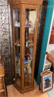 Small 5 Shelf Lighted Curio Cabinet